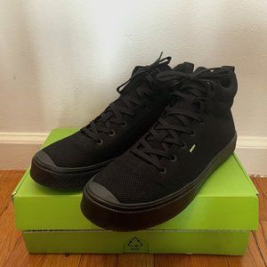 Cariuma IBI HIGH ALL BLACK KNIT SNEAKER Size 12.5